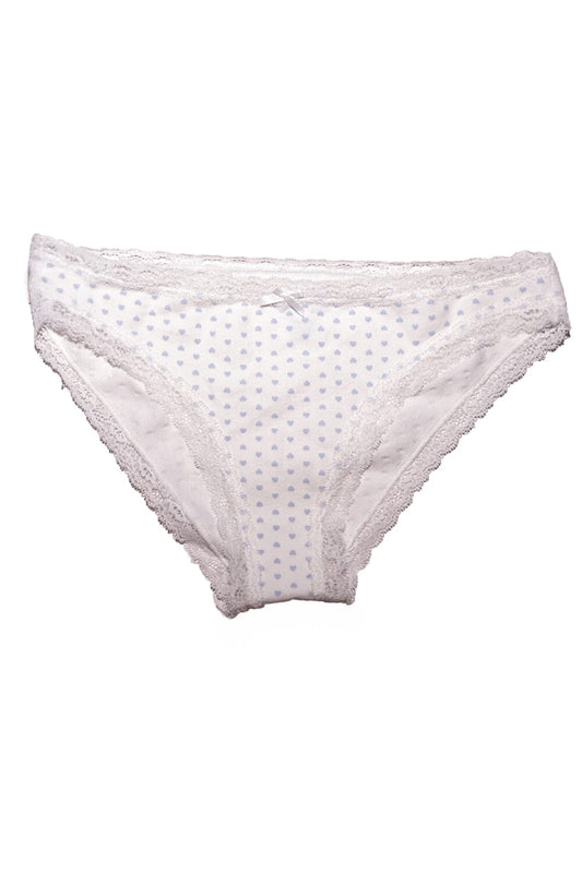 White Baby Blue Hearts / XS/S