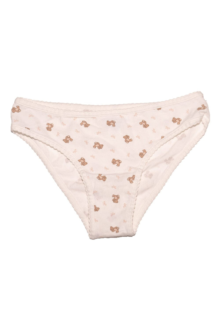 Bow & Teddy Bear Scallop Underwear | Teddy Bear / S
