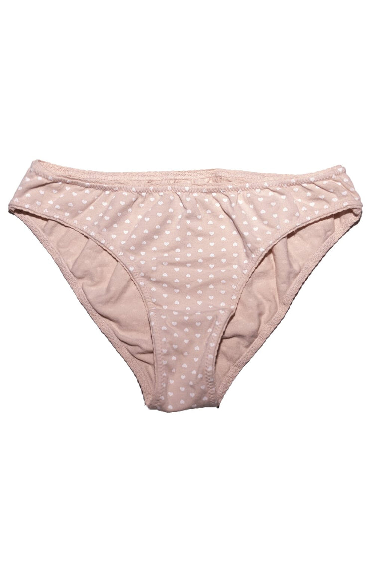 Hearts Scallop Underwear | Pink White Hearts / S