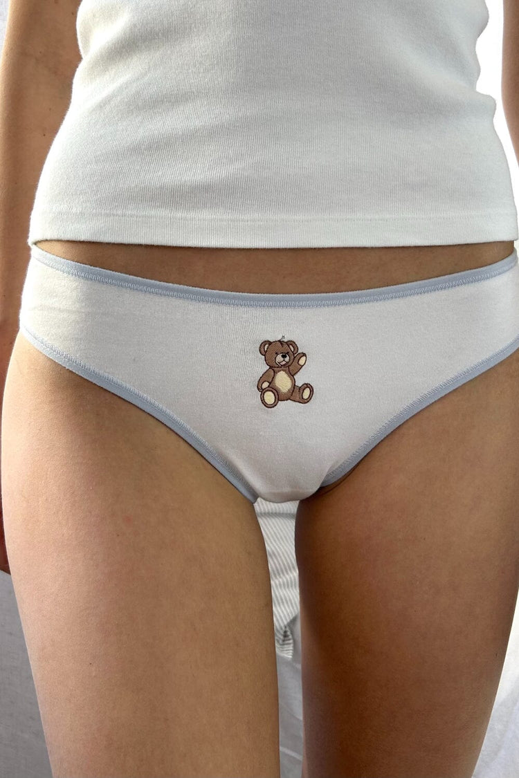 Teddy Bear Scallop Underwear | White / S