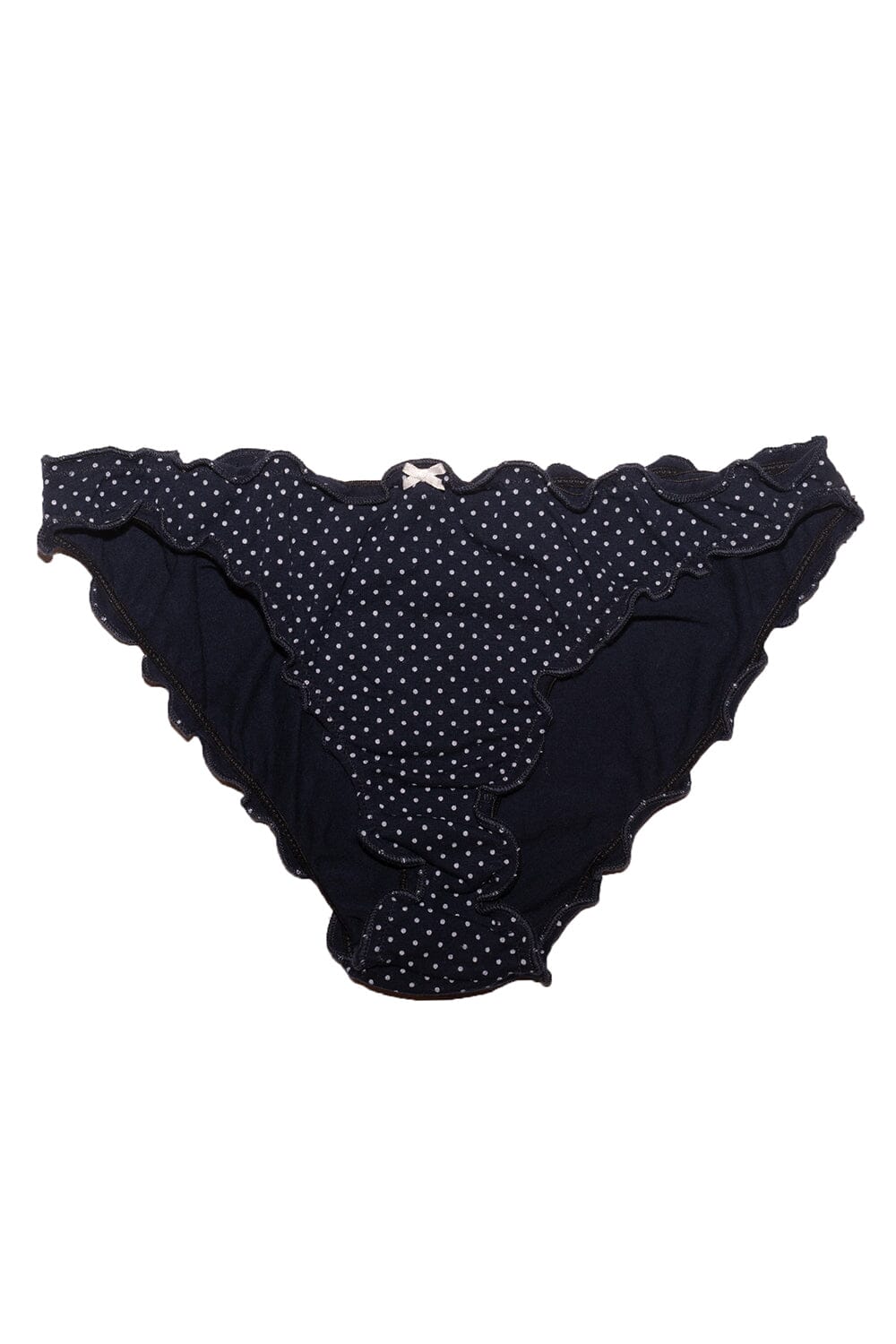 Navy White Polka Dots / S
