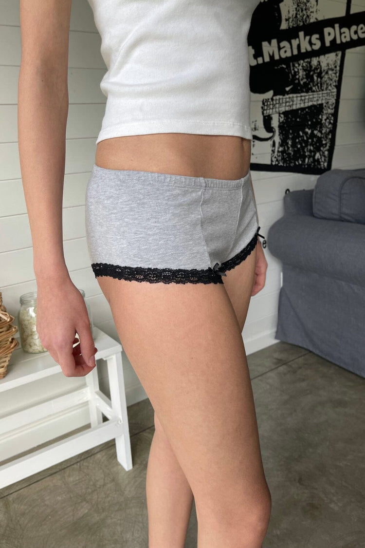 Lace Hipster Underwear | Grey And Black / XS/S