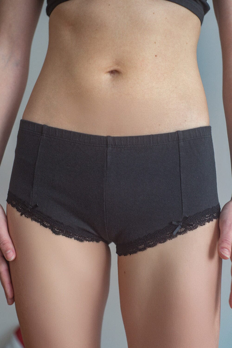 Lace Hipster Underwear | Black / XS/S