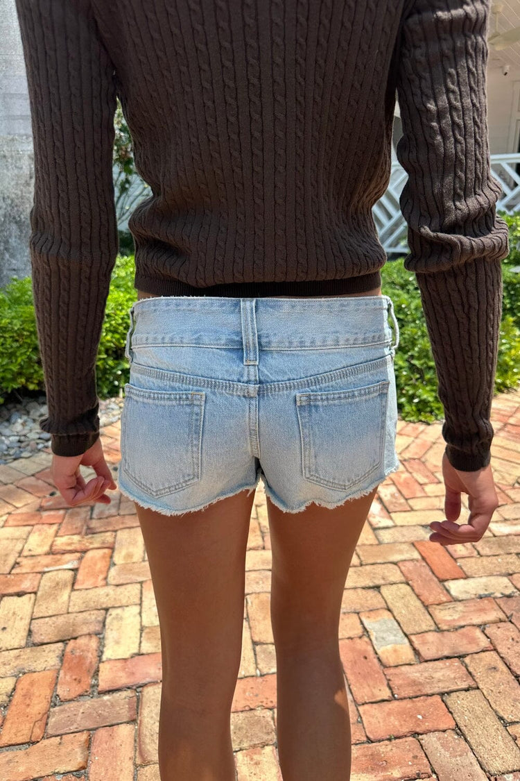 Elsie Denim Shorts | Bleached Wash Denim / S
