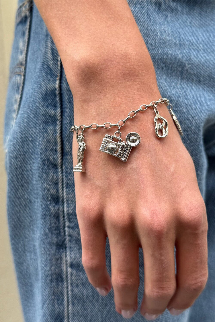 Multi Pendant Bracelet | Silver