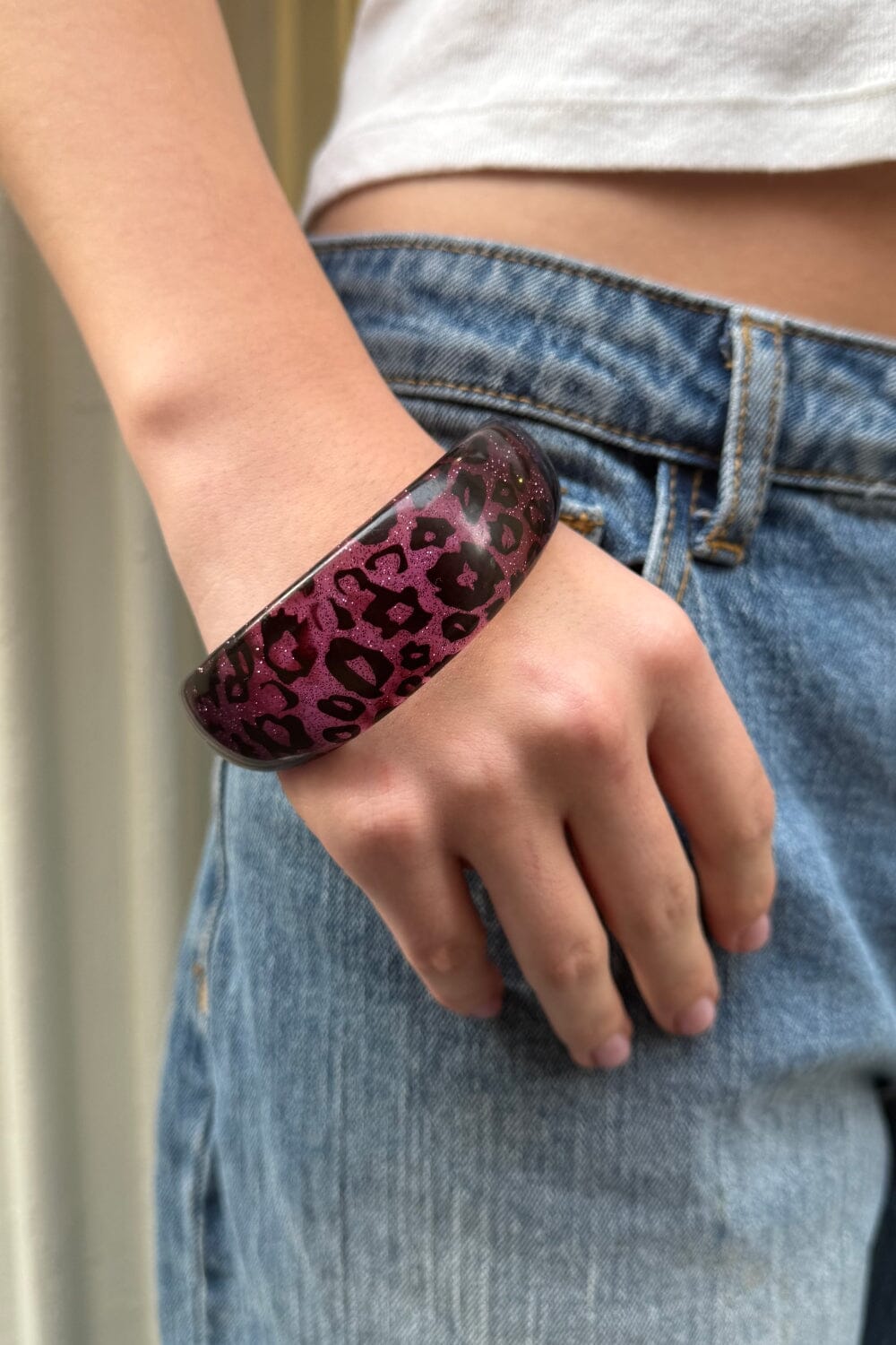 20471120 leopard wristband ヒョウ柄 ブレスレット Leopard Rigid Bracelet – Brandy Melville