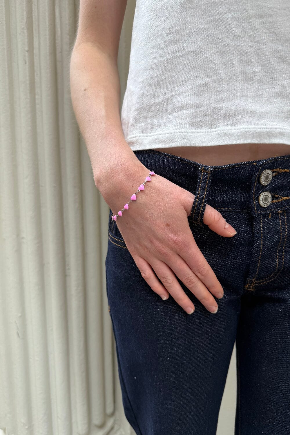 Heart Bracelet | Bubblegum Pink