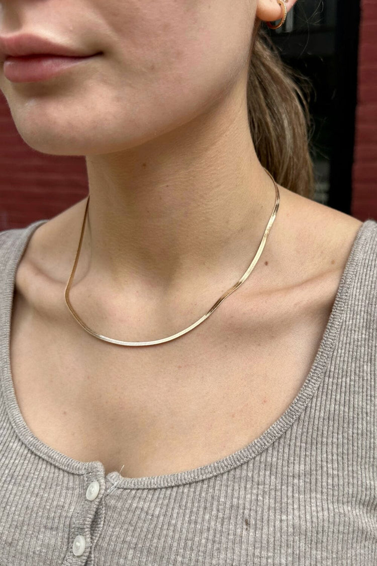 Snake Chain Necklace | Gold