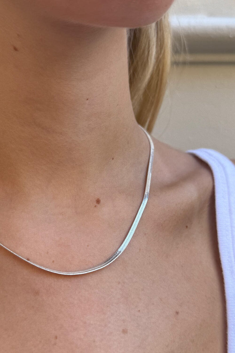Snake Chain Necklace | Silver