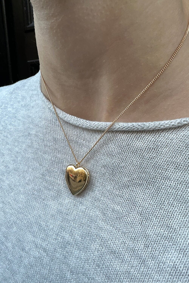 Heart Locket Necklace | Gold