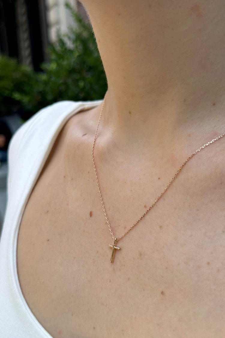 Cross Necklace | Gold