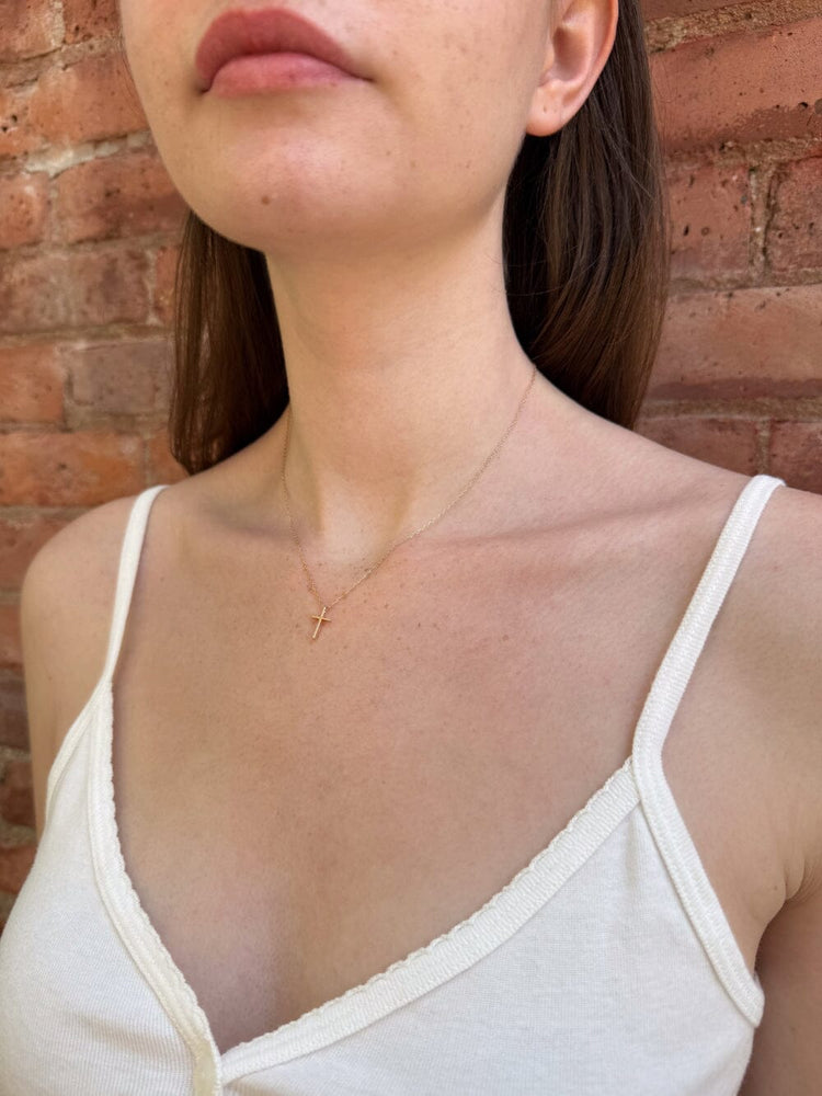Cross Necklace | Gold