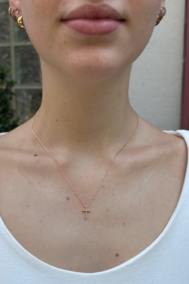 Cross Necklace | Gold