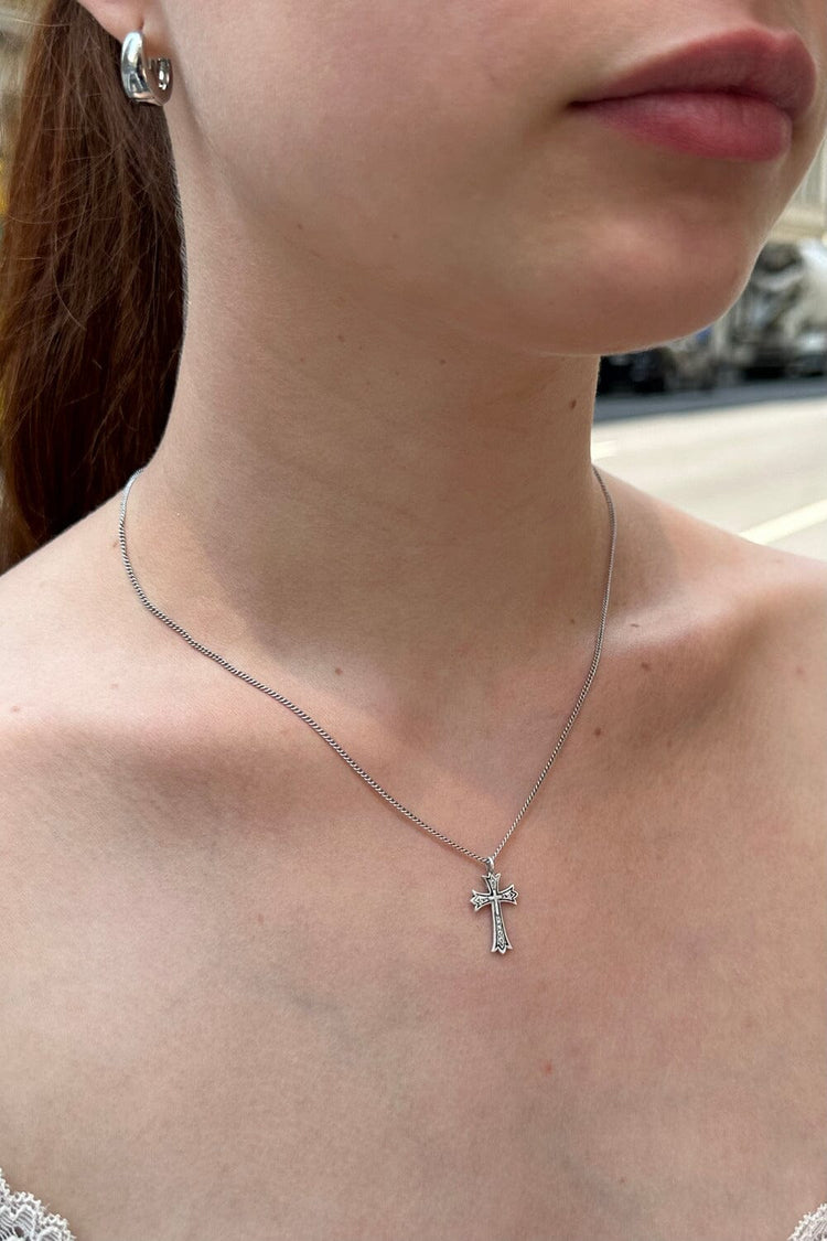 Cross Necklace | Silver