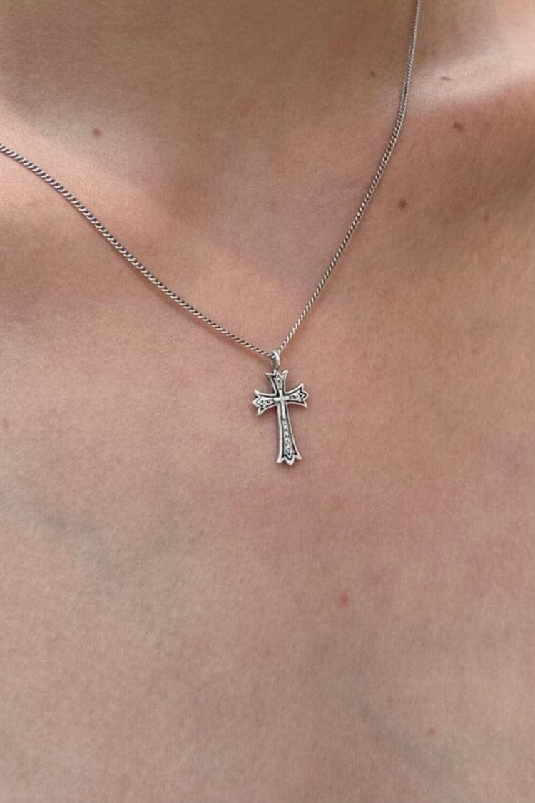 Cross Necklace | Silver