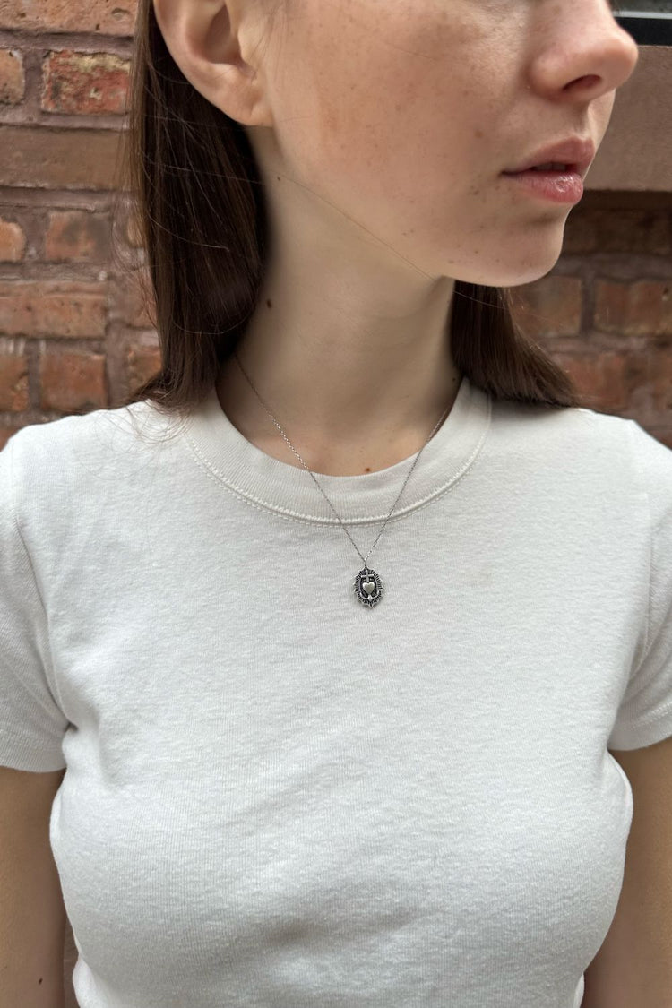 Heart with a Cross Necklace | Silver