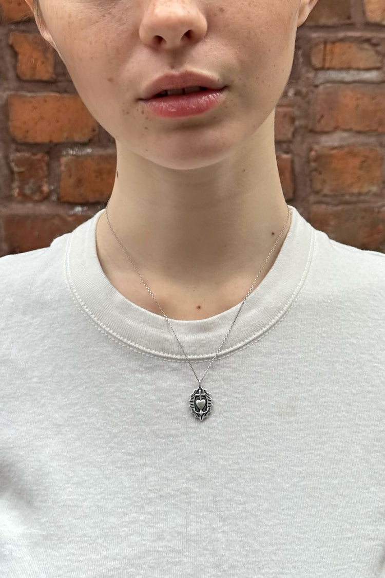 Heart with a Cross Necklace | Silver