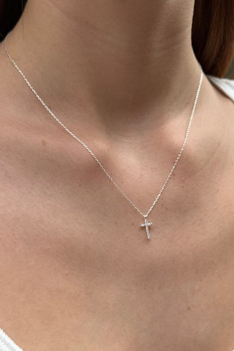 Cross Necklace | Silver