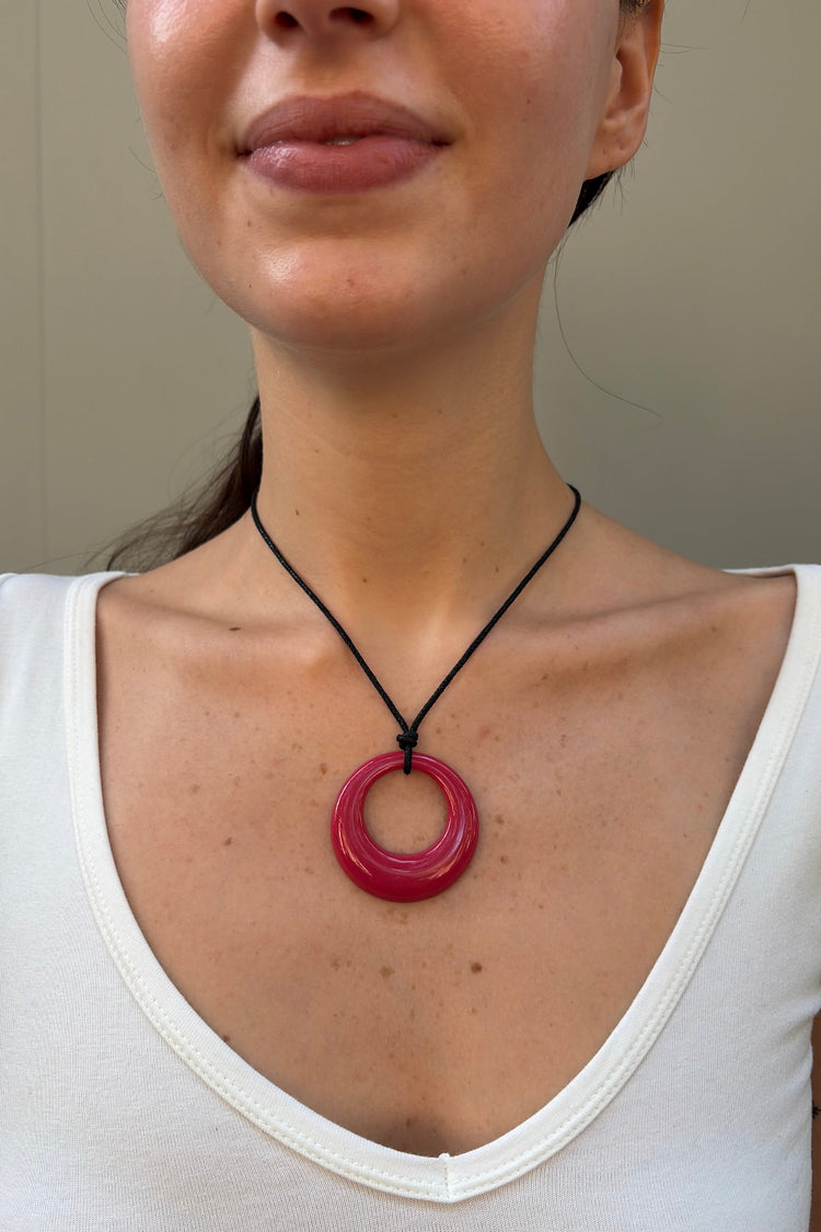 Rope Necklace | Red