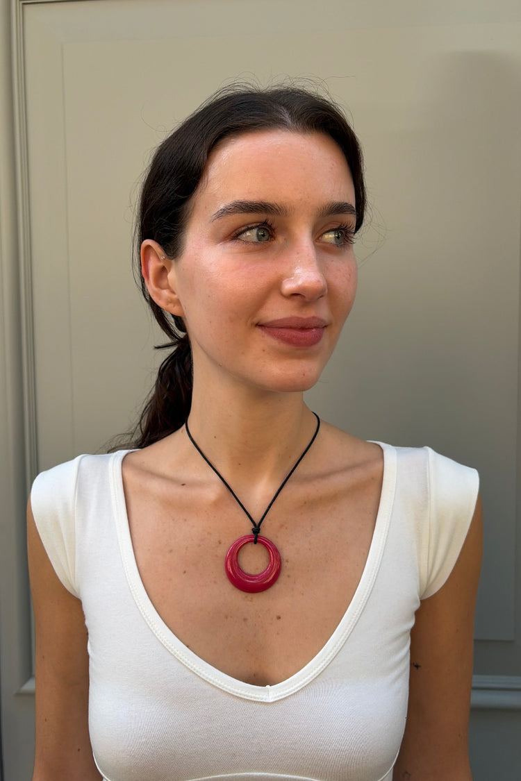 Rope Necklace | Red