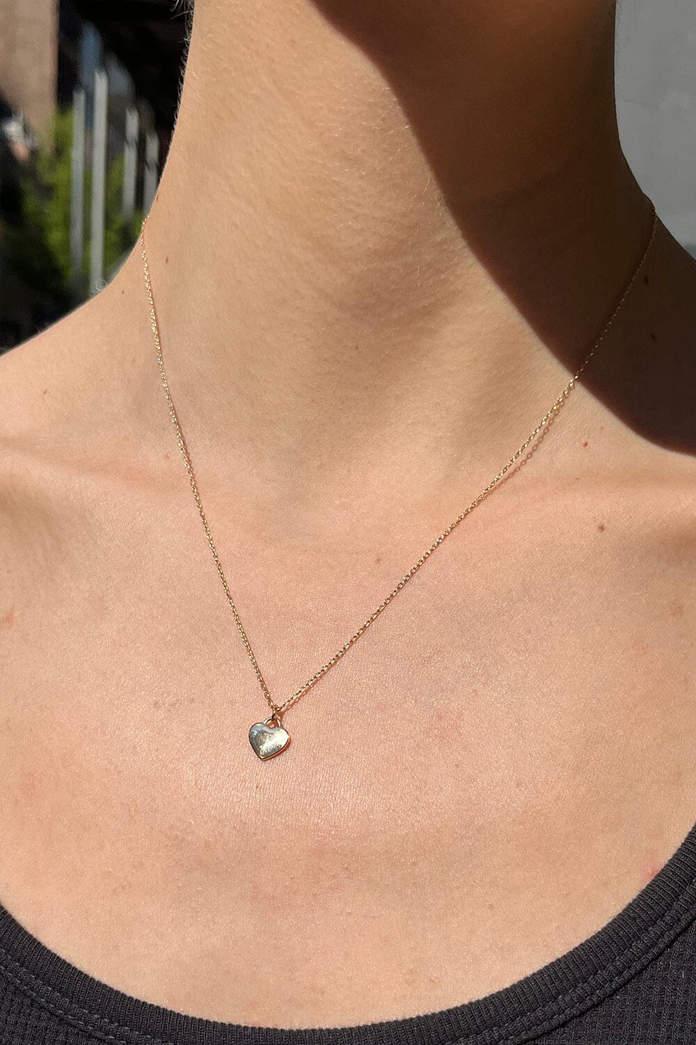 Gold Heart Locket Necklace – Brandy Melville