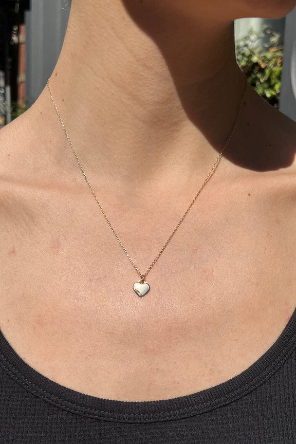 Heart Pendant Necklace Brandy Melville