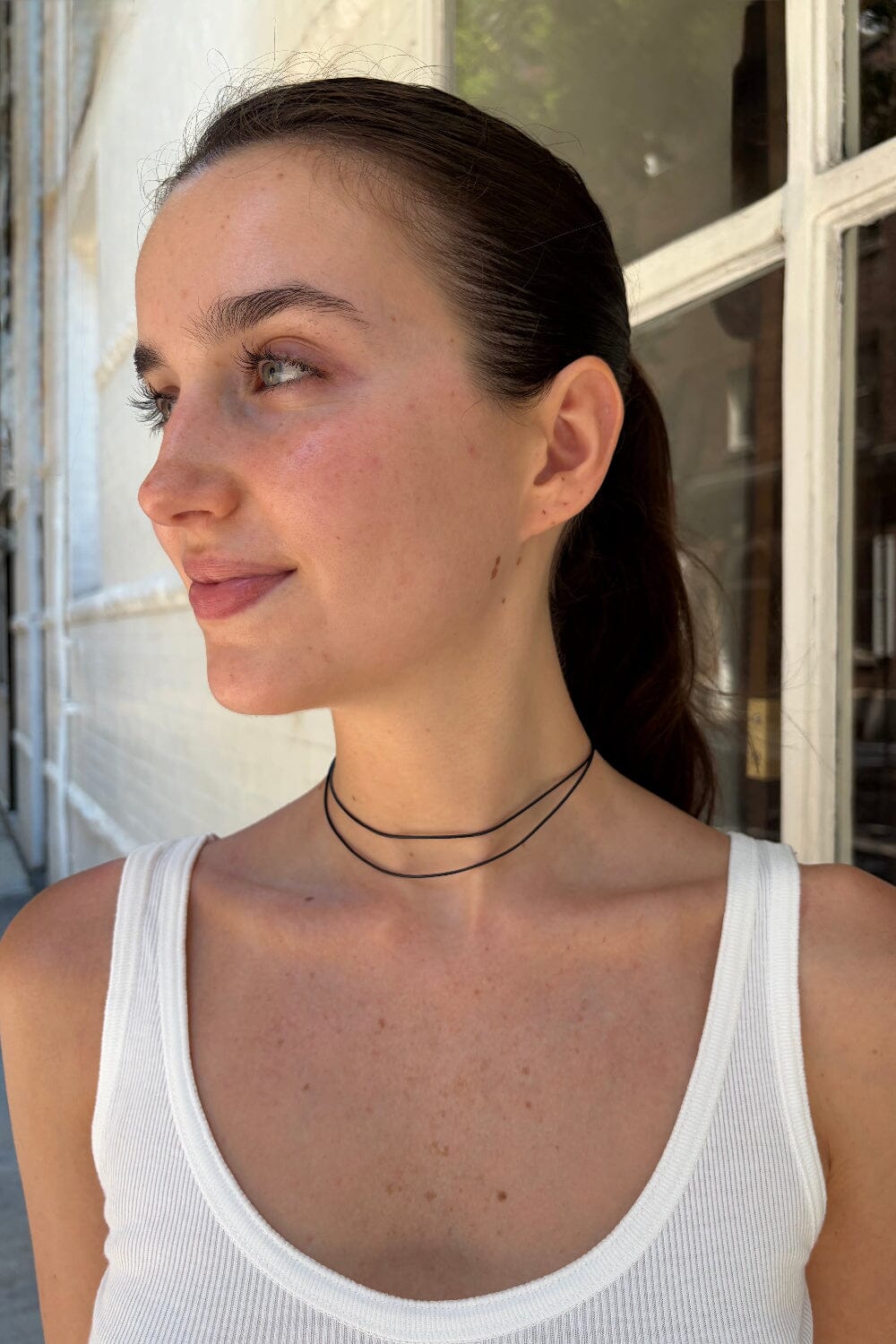 Thin Choker Necklace | Black
