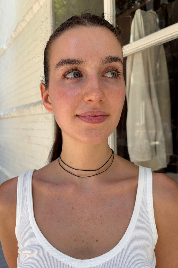 Thin Choker Necklace | Black