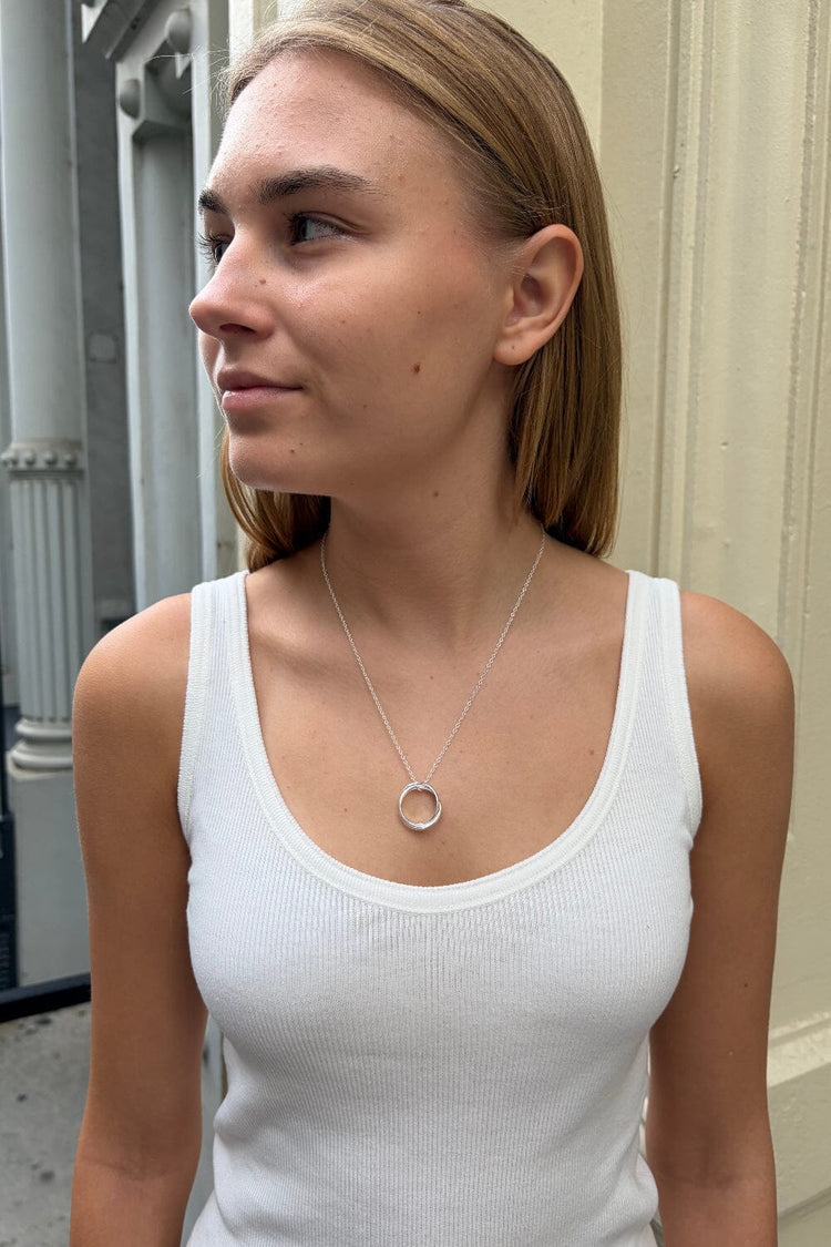 Circle Chain Necklace | Silver