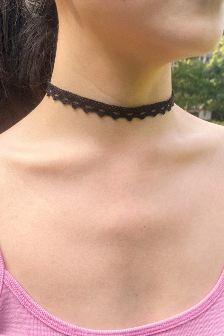 Lace Choker Necklace | Black