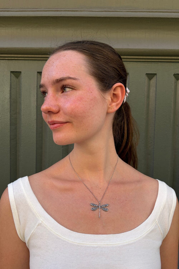 Dragonfly Necklace | Silver