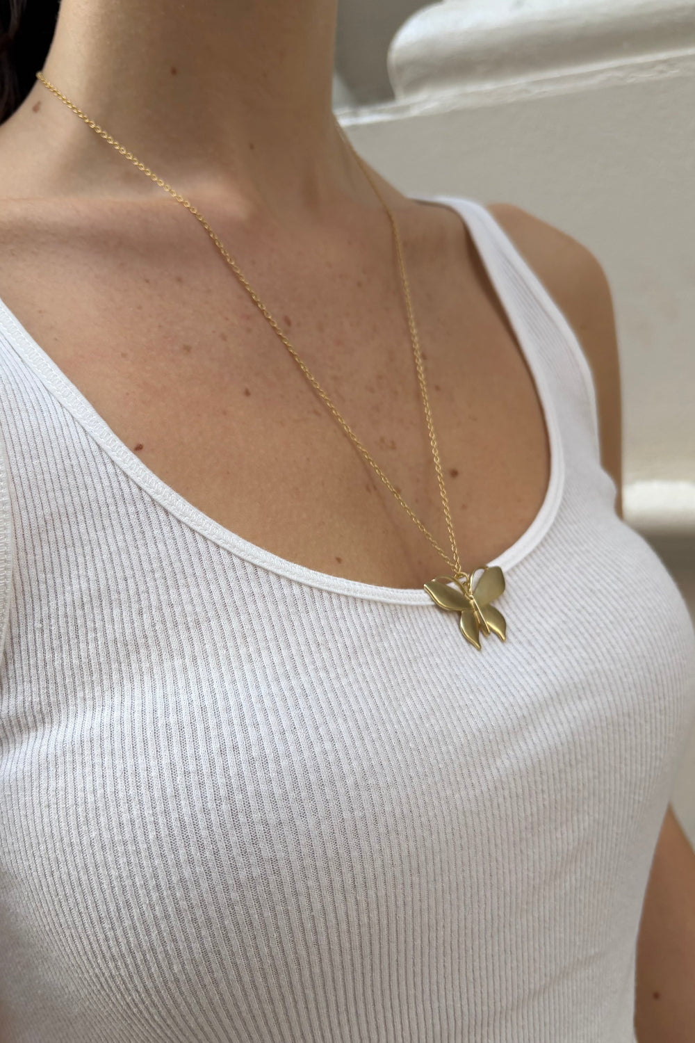 Butterfly Charm Necklace | Gold