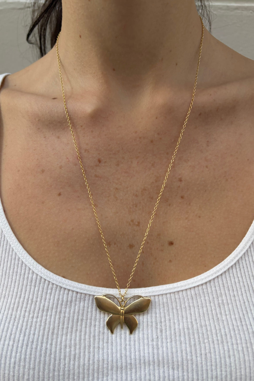 Butterfly Charm Necklace | Gold