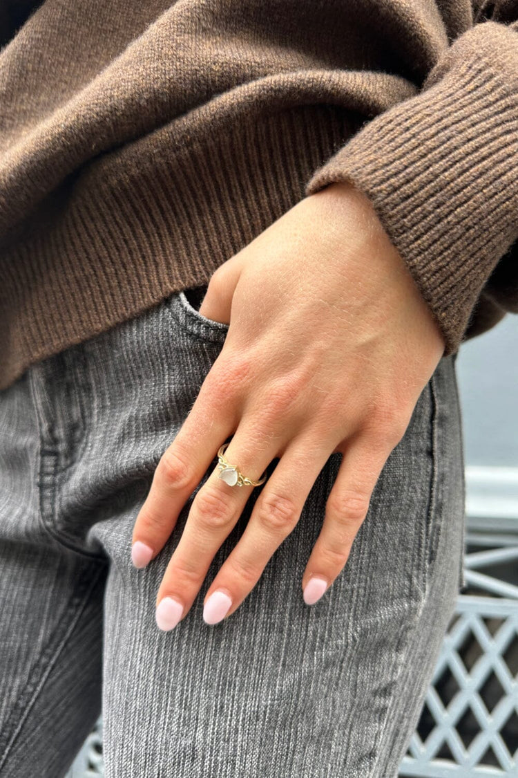 Heart Gem Ring | Gold