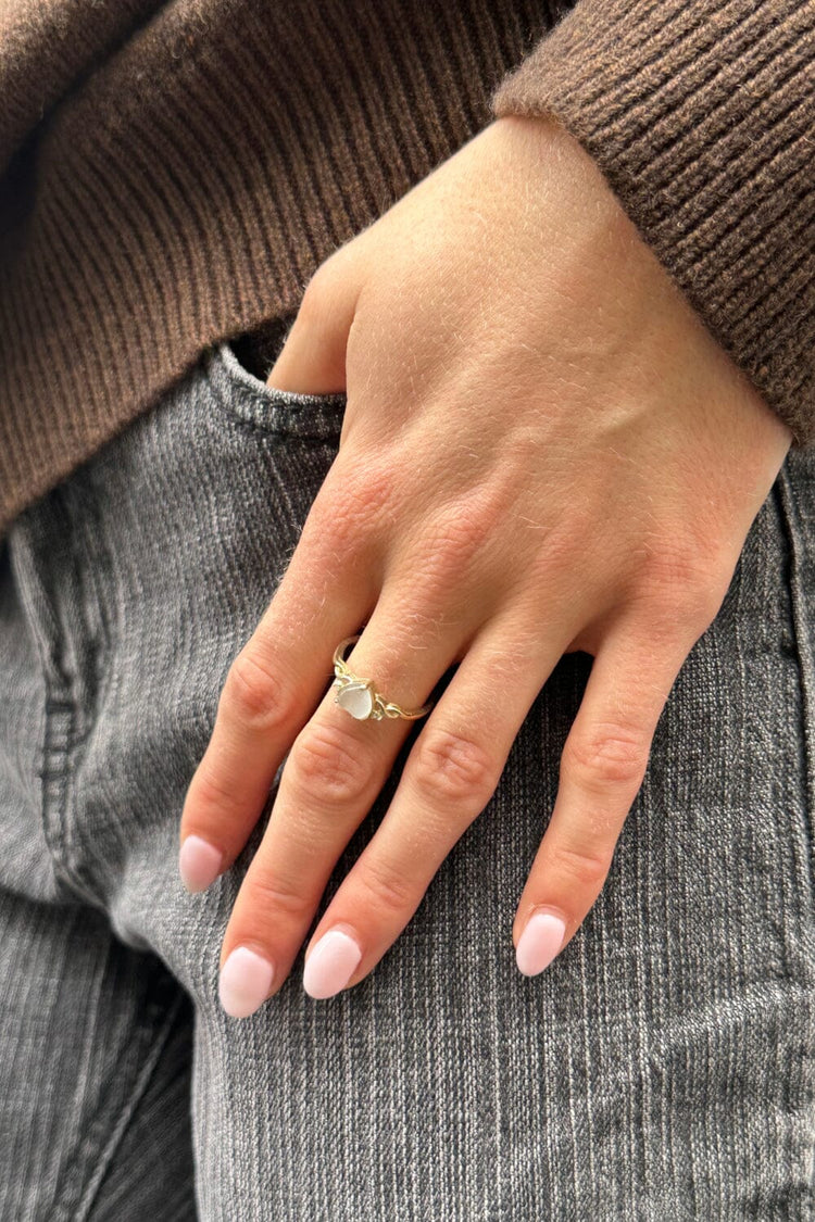 Heart Gem Ring | Gold