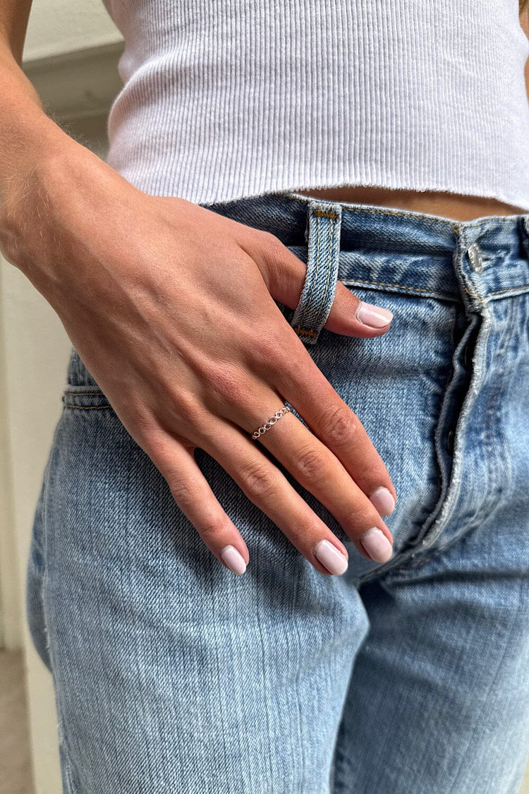 Twist Chain Ring | Silver