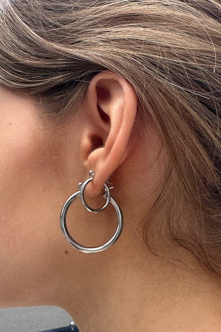 Hoop Earring Set | Silver