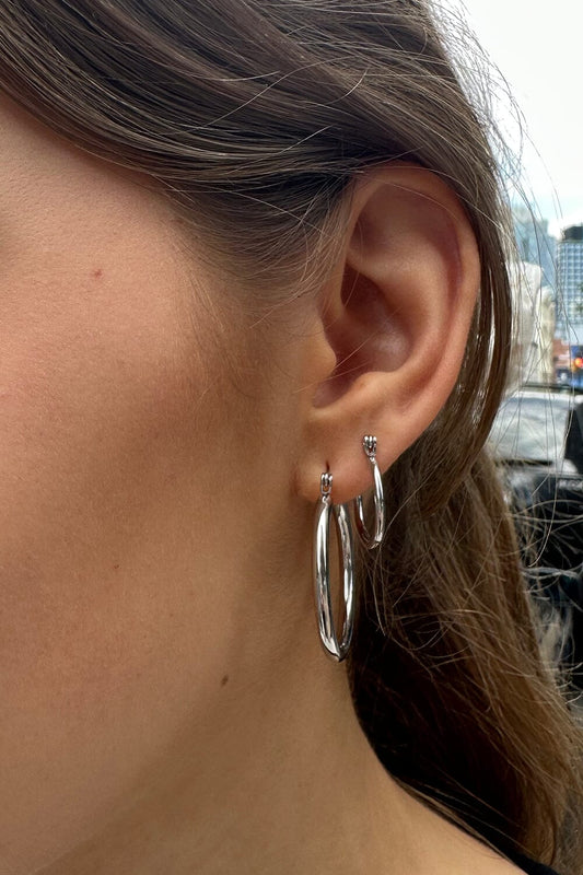 Hoop Earring Set | Silver