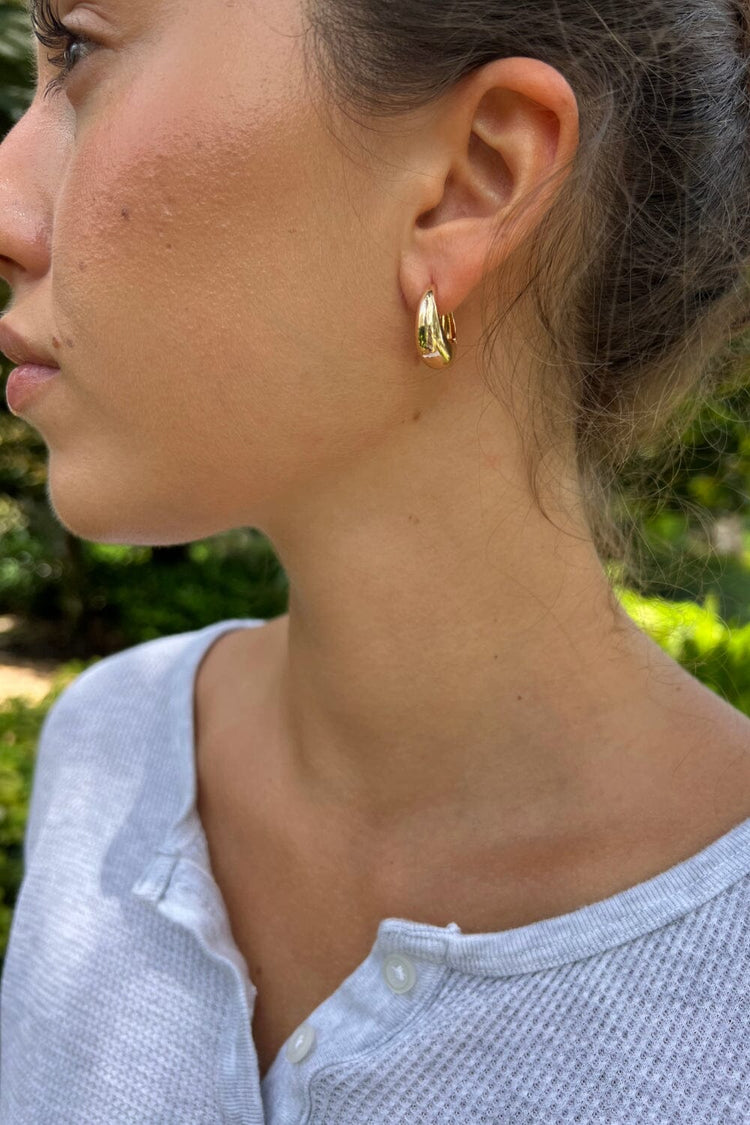 Chunky Hoop Earrings | Gold