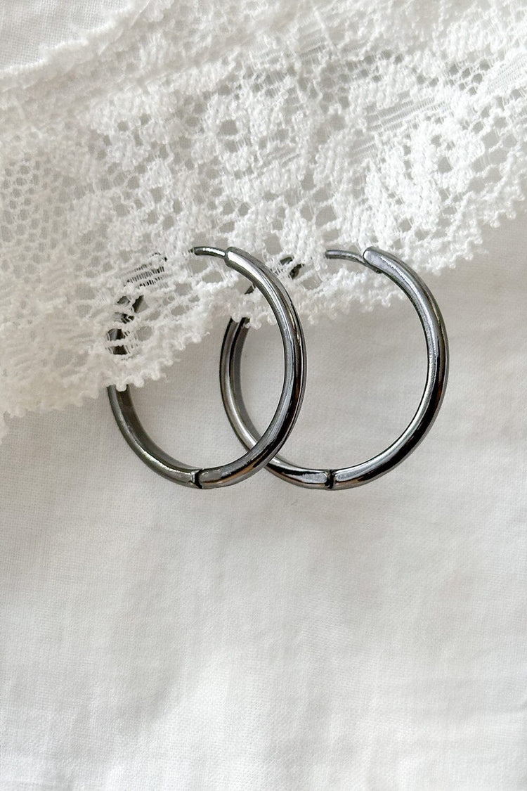 Mini Thick Hoop Earrings | Gunpowder