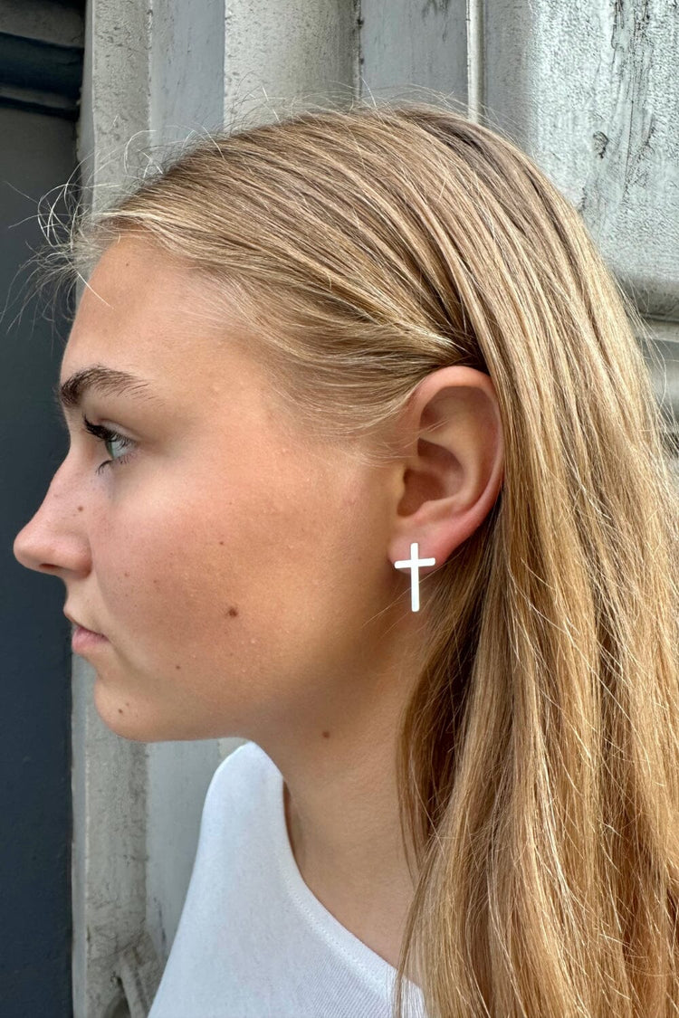 Silver Cross Earrings | Silver