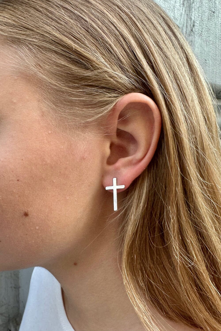 Silver Cross Earrings | Silver