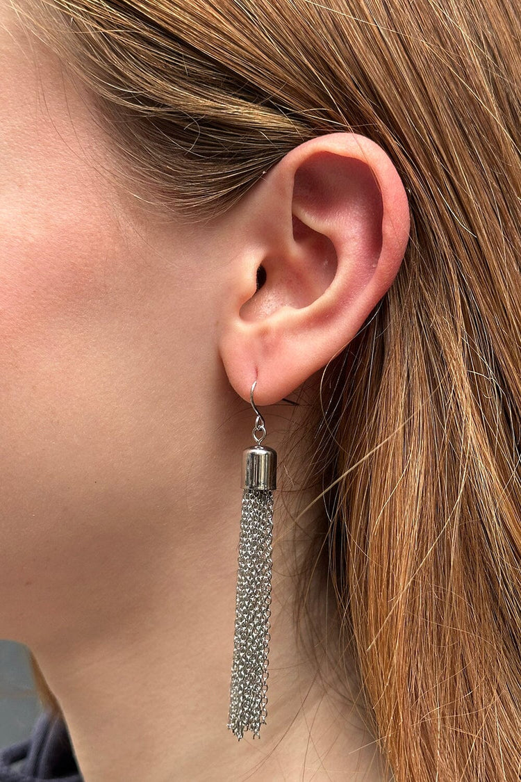 Dangle Chainmail Earrings | Silver