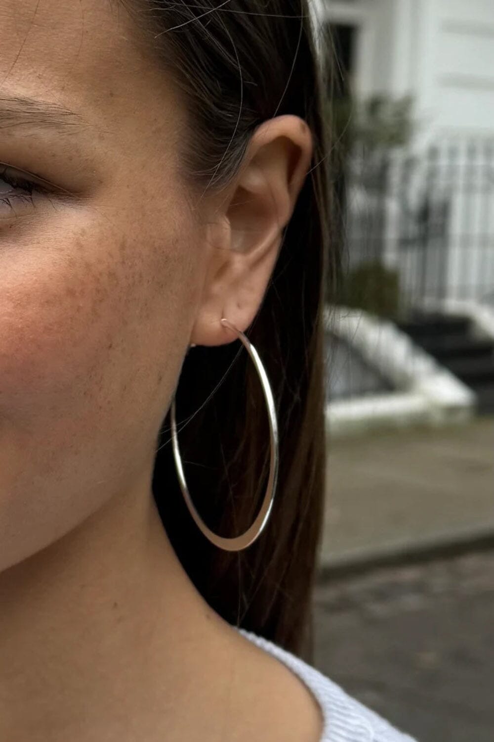 Large Hoop Earrings | Silver
