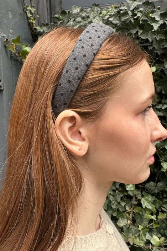 Dark Grey and Black Polka Dots