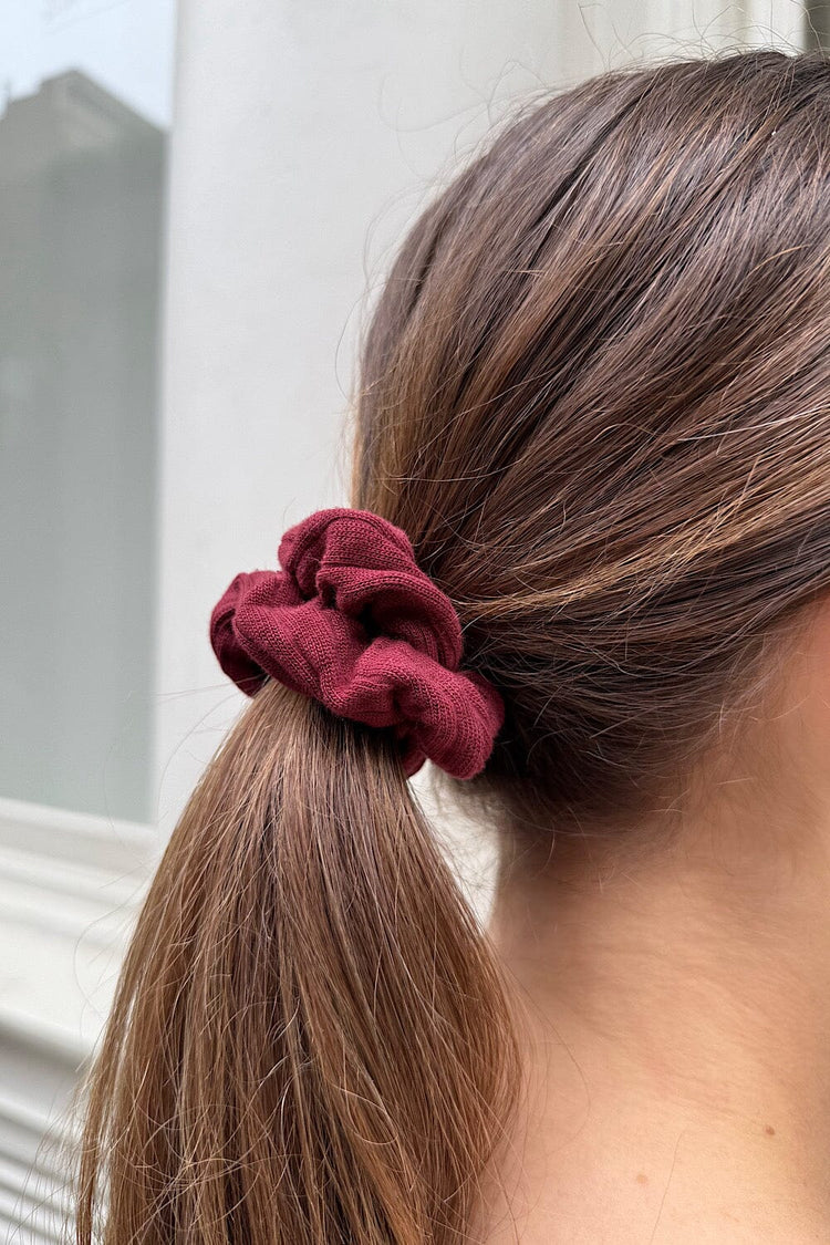 Lines Scrunchie | Burgundy
