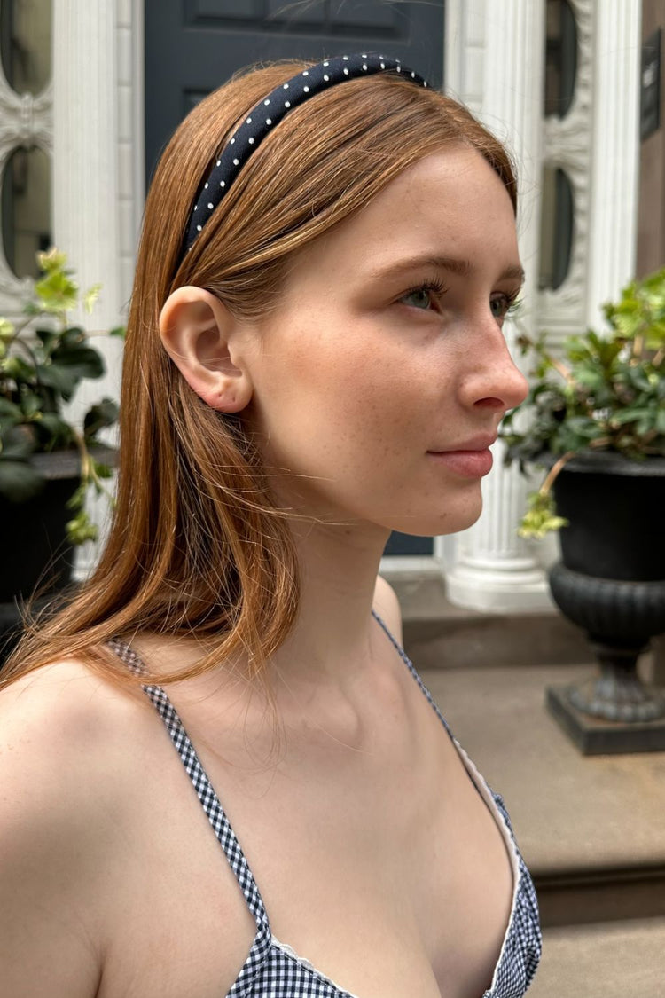 Polka Dots Headband | Navy White Polka Dots