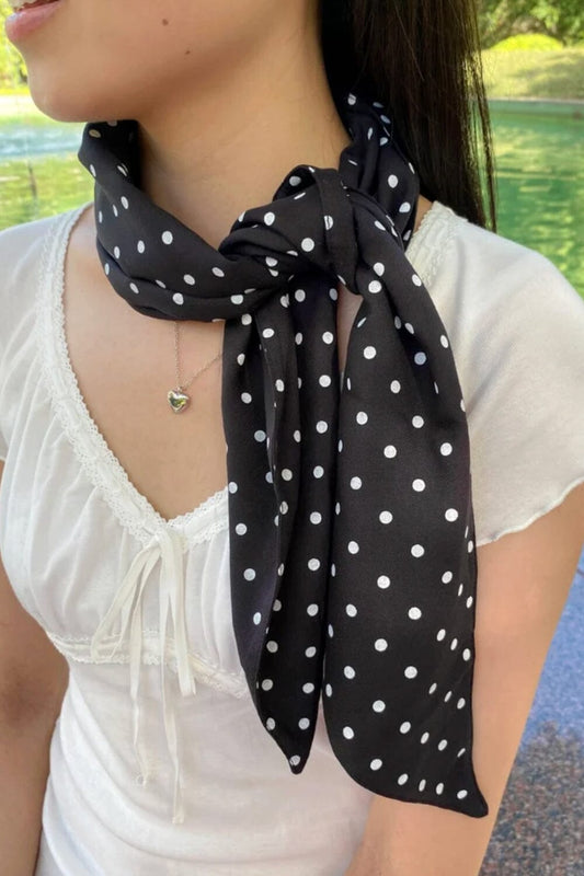 Black with White Polka Dots