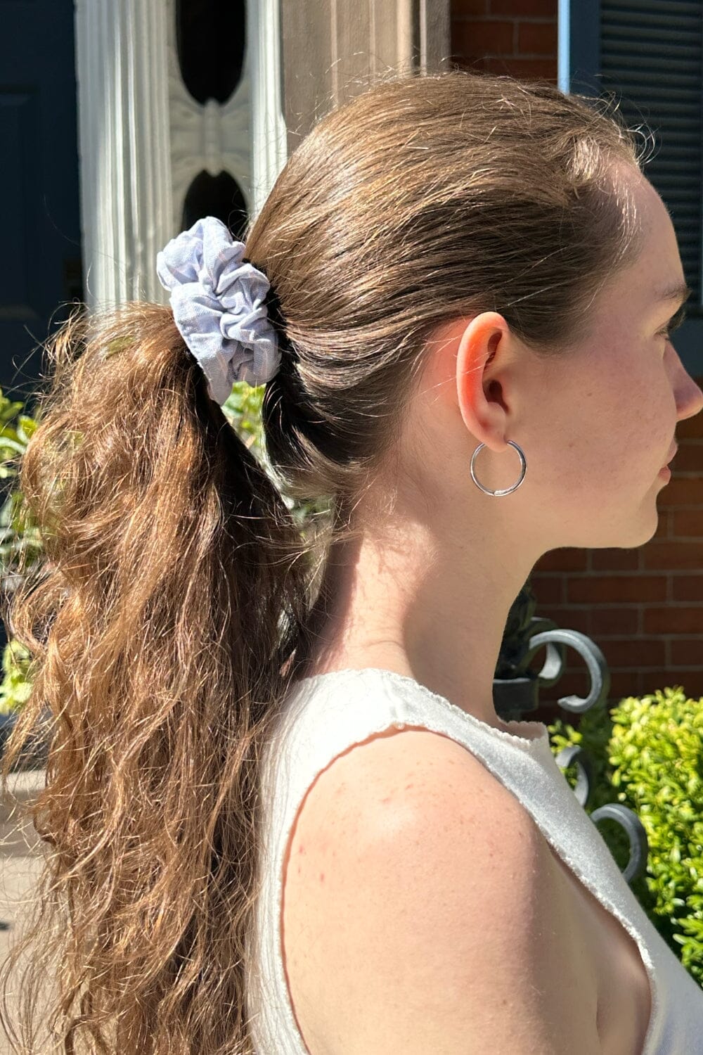 Light Blue and Double White Stripes