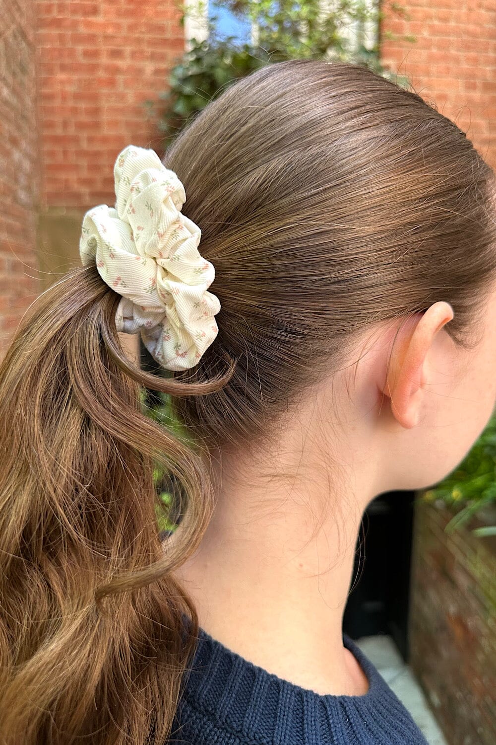 Floral Scrunchie | Light Pink Floral Print